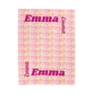 Personalized Velveteen Plush Blanket for Cozy Nights - Emma