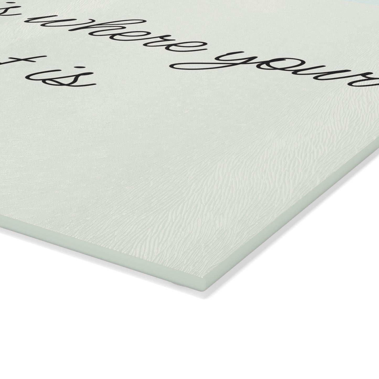 Home is Where Your Heart Is Glass Cutting Board, Kitchen Decor, Housewarming Gift, Wedding Present, Mother's Day Gift