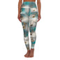 Musical Notes High Waisted Yoga Leggings Activewear for Music Lovers