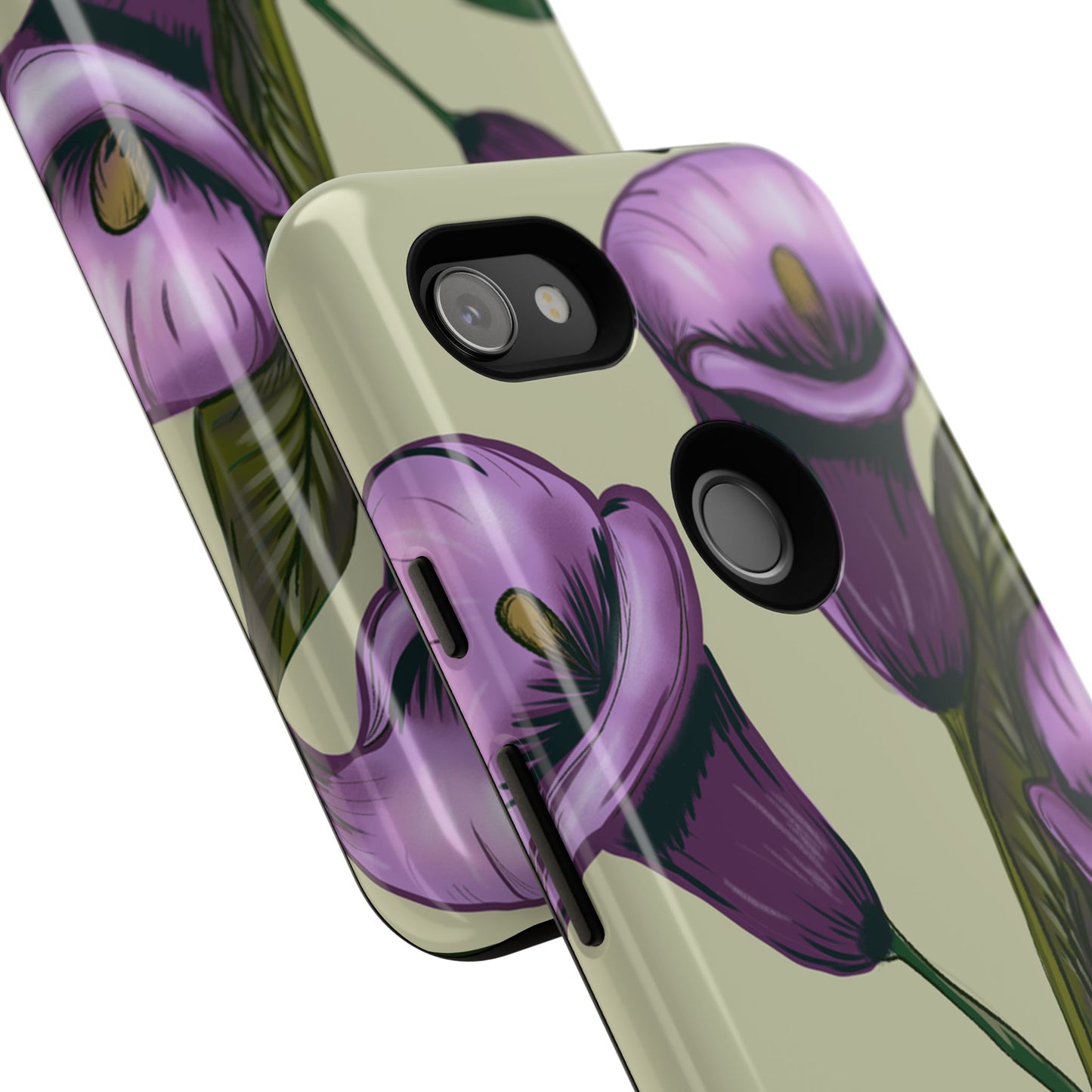 Floral Phone Case - Tough Cases, Purple Flower Design, Cell Phone Accessories, Gift for Her, Nature Lover Essentials