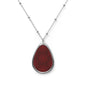 Oval Necklace - Red