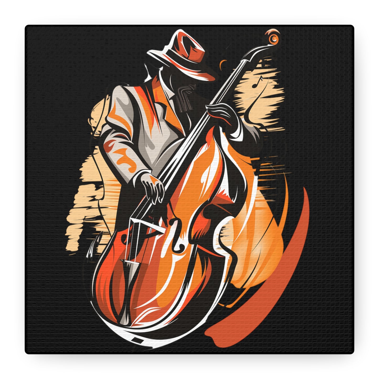 Matte Canvas, Stretched, 1.25" - Bass Player