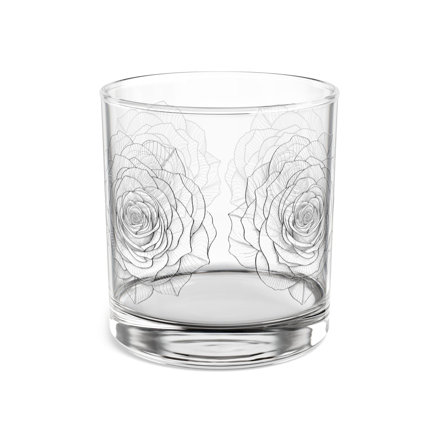 Rose-Engraved Rocks Glass, Elegant 10oz Whiskey Tumbler for Home Bar, Perfect Wedding Gift, Vintage Rose Glassware, Floral Glass Cup, [...]