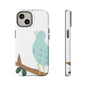 Birdsong Phone Case — Cute Blue Bird on Branch Protective Case