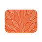 Elegant Floral Bath Mat, Home Decor, Bathroom Accessory, Housewarming Gift, Spring Decor, Vibrant Orange Design