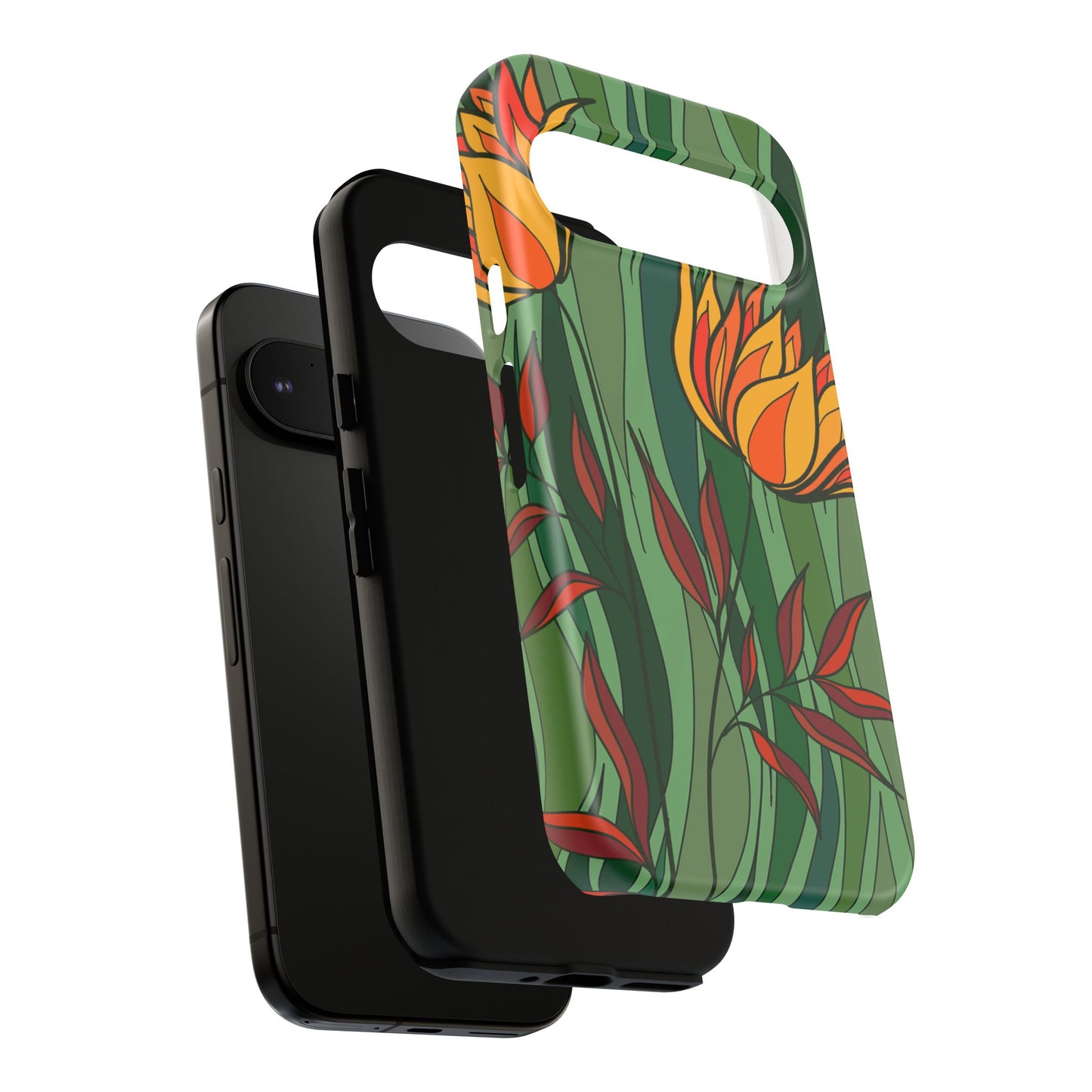 Vibrant Floral Phone Case, Nature-Inspired Tough Case, Eco-Friendly Cover, Unique Gift for Nature Lovers, Spring Decor