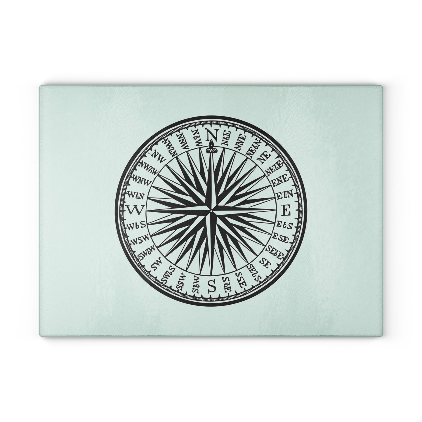 Nautical Compass Glass Cutting Board - Coastal Kitchen Decor, Perfect Gift for Chefs, Housewarming, Maritime Themed Events