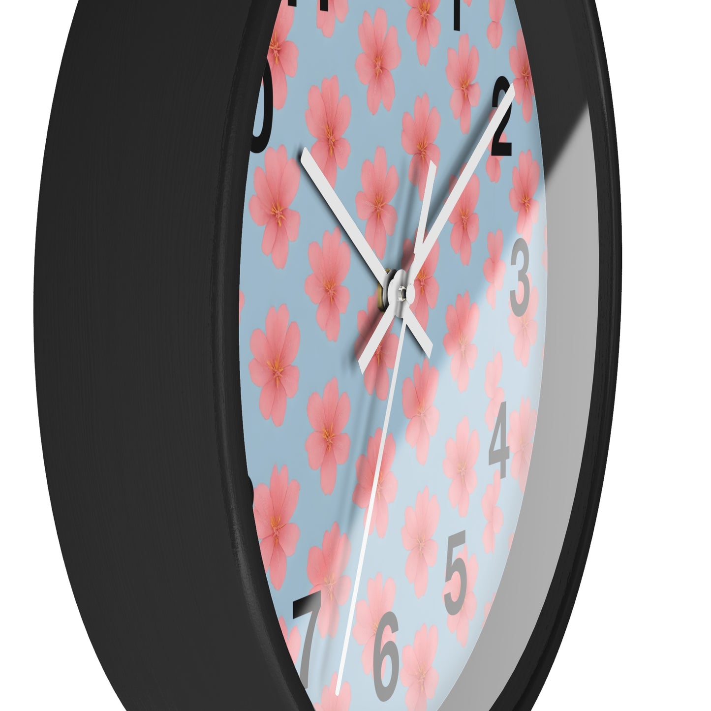 Floral Elegance Wall Clock, Home Decor, Gift for Her, Kitchen Wall Clock, Spring Decor, Office Decor, Floral Clock