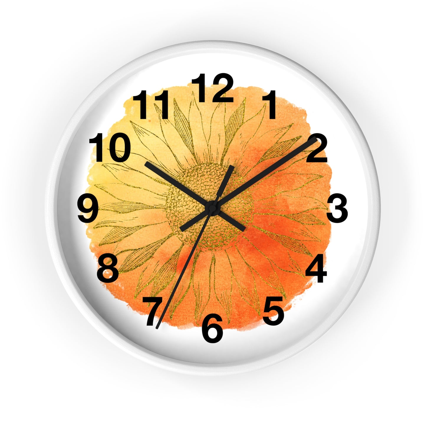 Sunflower Wall Clock, Rustic Home Decor, Floral Clock, Boho Wall Art, Gift for Garden Lovers, Housewarming Gift