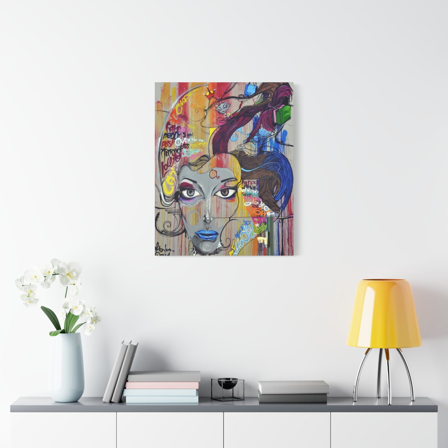 Colorful Graffiti Portrait Canvas