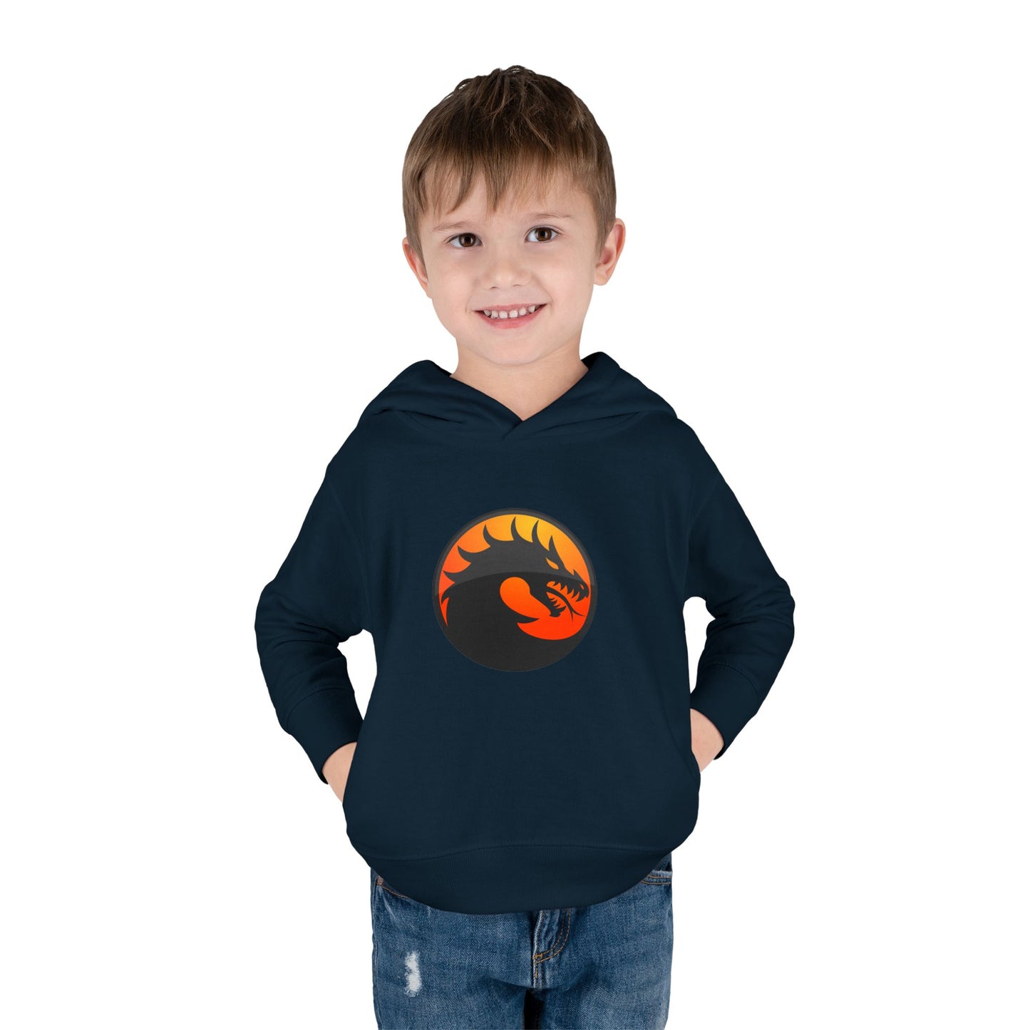 Toddler Fleece Hoodie with Dragon Design, Cozy Kids Pullover, Perfect for Playtime, Birthday Gift, Halloween Costume, Dragon Lover Apparel