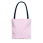 Pink Daisy Pattern Tote Bag — Floral Everyday Canvas Shopper