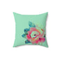Floral Throw Pillow, Cozy Home Decor, Gift for Her, Spring Decoration, Elegant Cushion, Vibrant Accent Pillow