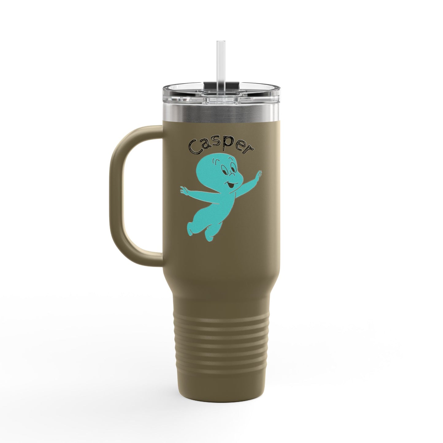 Casper the Friendly Ghost Insulated Travel Mug, Cute Ghost Mug for Kids, Personalize Your Drink, Halloween Gift, Durable Travel Cup