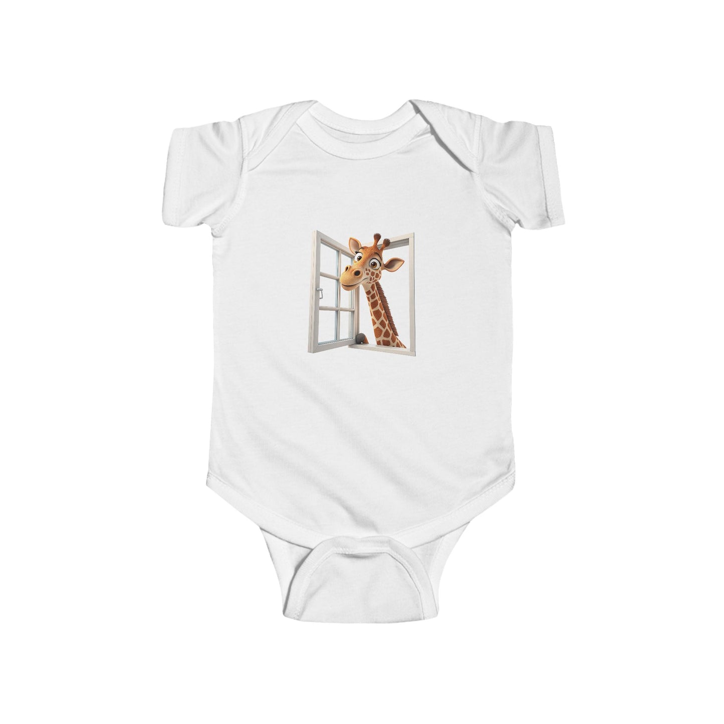 Giraffe Peek-a-Boo Infant Bodysuit - Cute Baby Jumpsuit for Newborns, Baby Shower Gift, Funny Baby Clothes, Toddler Outfit, Animal Onesie