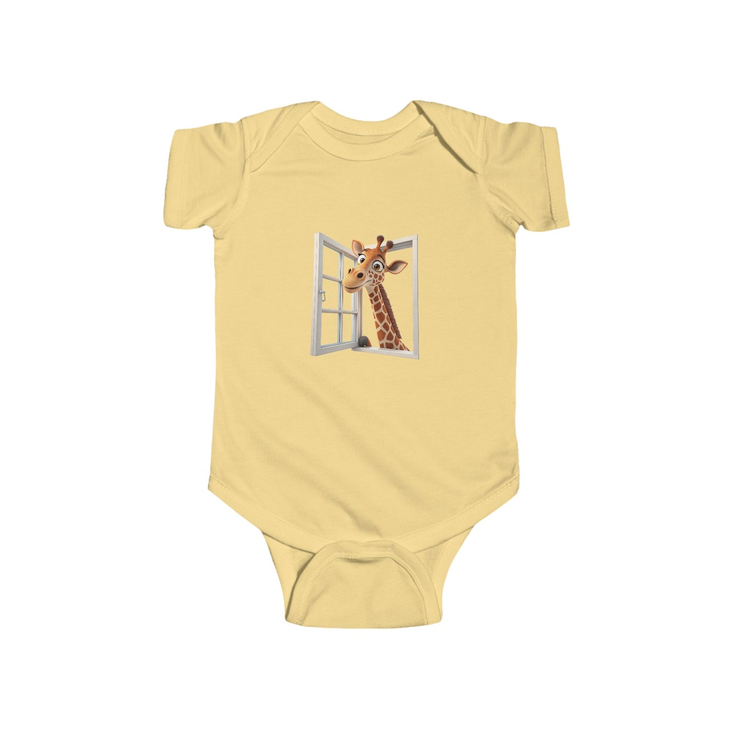 Giraffe Peek-a-Boo Infant Bodysuit - Cute Baby Jumpsuit for Newborns, Baby Shower Gift, Funny Baby Clothes, Toddler Outfit, Animal Onesie