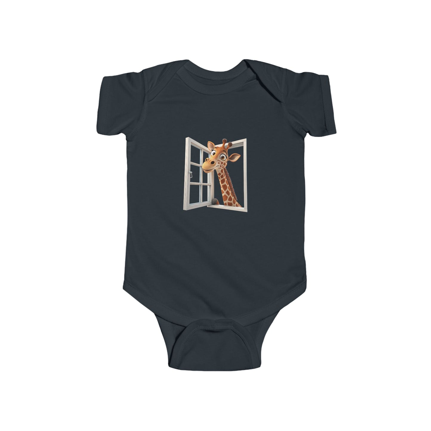 Giraffe Peek-a-Boo Infant Bodysuit - Cute Baby Jumpsuit for Newborns, Baby Shower Gift, Funny Baby Clothes, Toddler Outfit, Animal Onesie