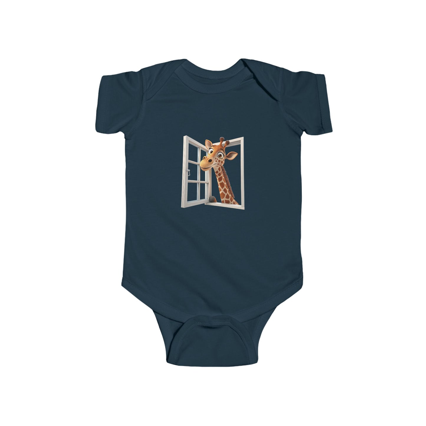 Giraffe Peek-a-Boo Infant Bodysuit - Cute Baby Jumpsuit for Newborns, Baby Shower Gift, Funny Baby Clothes, Toddler Outfit, Animal Onesie