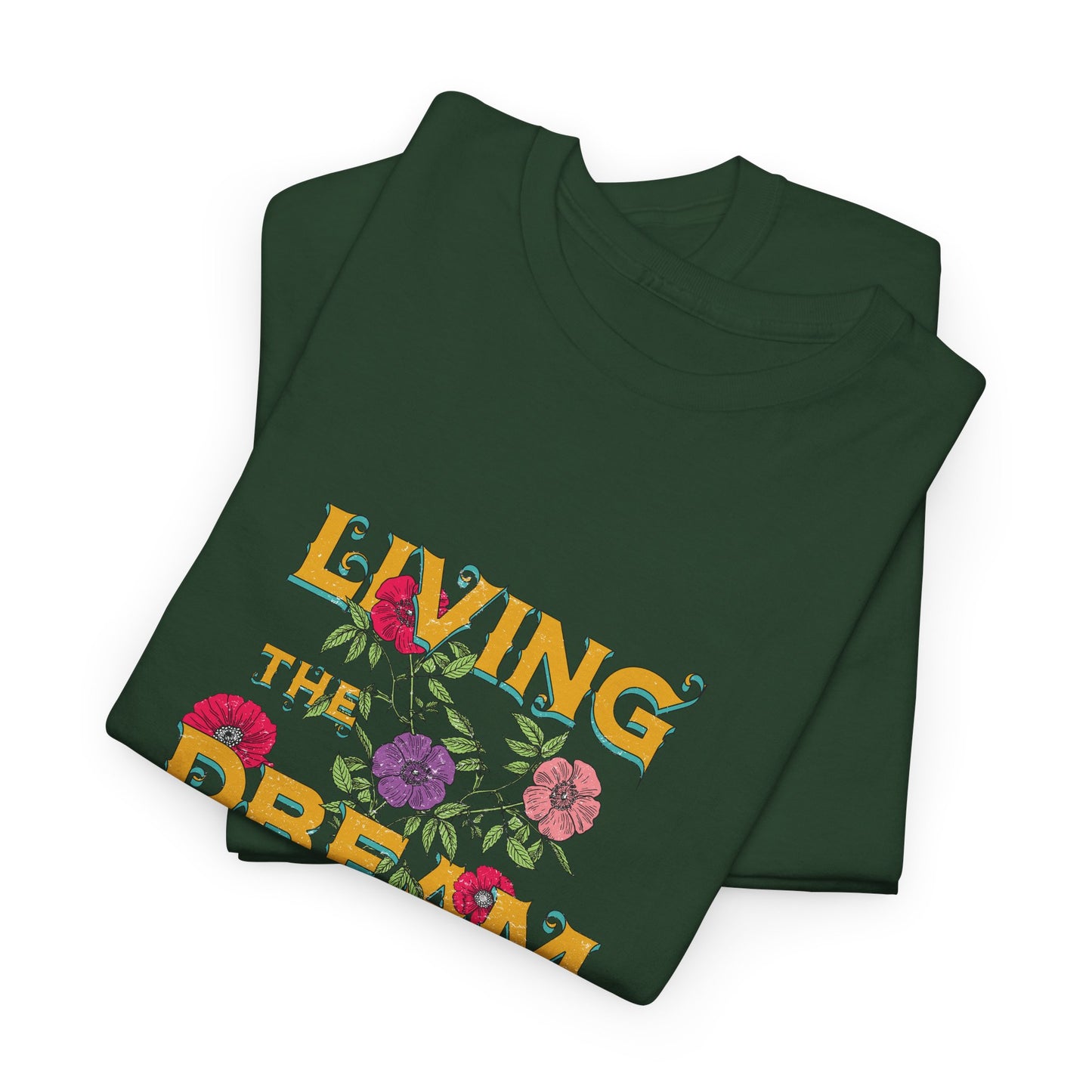 Living the Dream Floral Tee, Unisex Cotton T-Shirt, Inspirational Gift, Casual Everyday Wear, Flower Graphic Shirt, Summer Wardrobe [...]