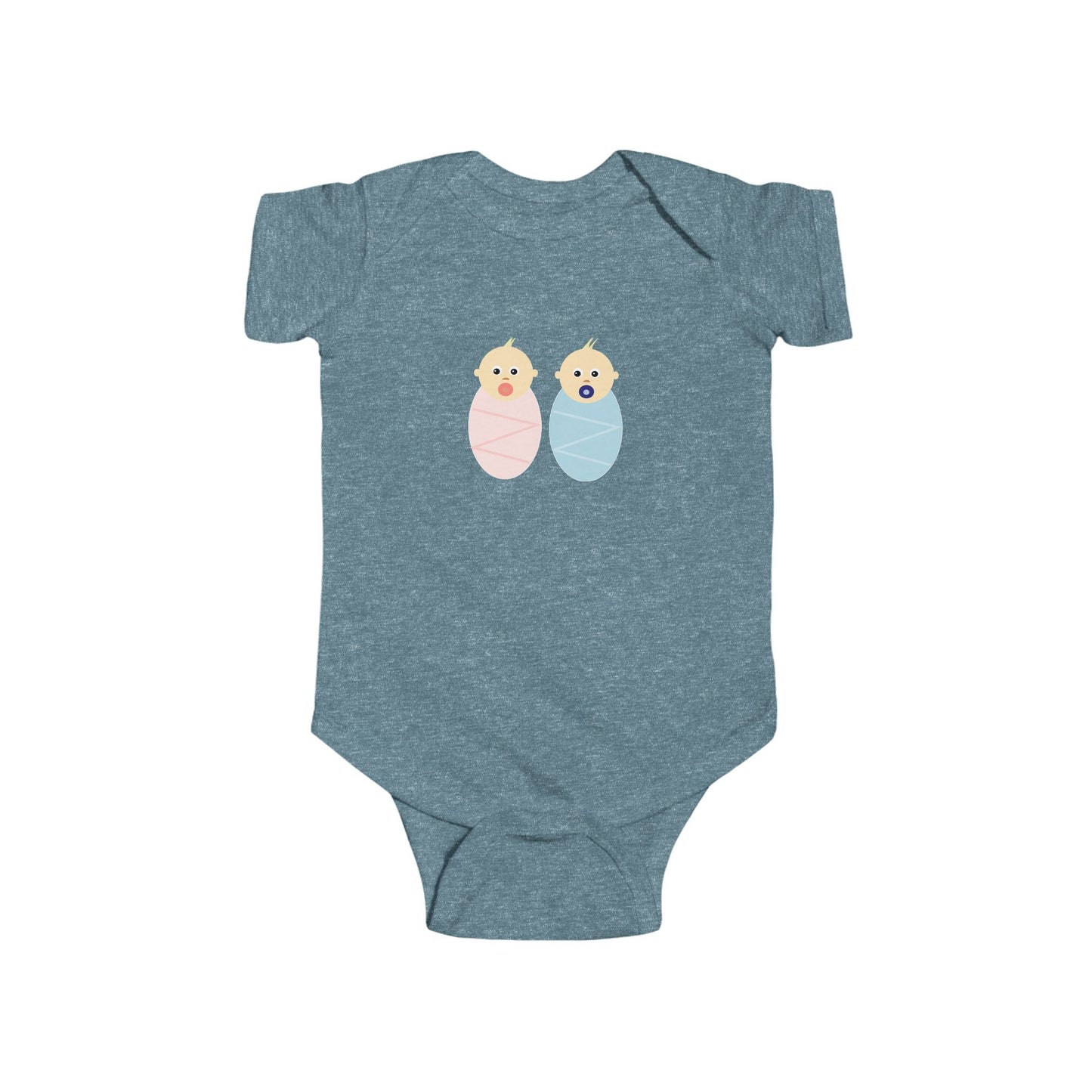 Cute Baby Bodysuit with Colorful Swaddled Babies, Perfect for Newborn Gift, Baby Shower, Infant Clothing, Sibling Outfit, Summer Wear