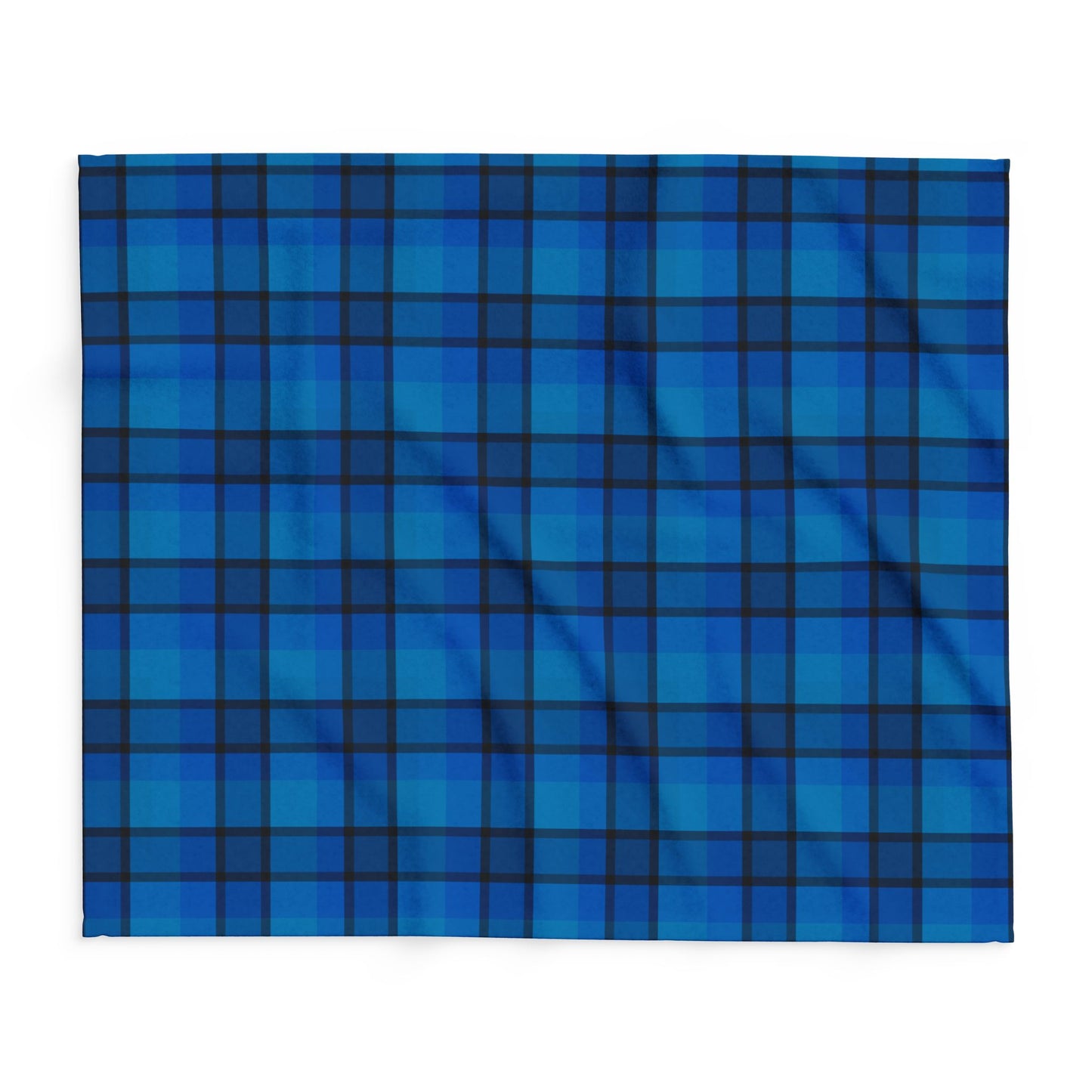 Cozy Arctic Fleece Blanket, Blue Plaid Throw, Warm Winter Decor, Home Gift, Hygge Style, Cozy Blanket for All Occasions