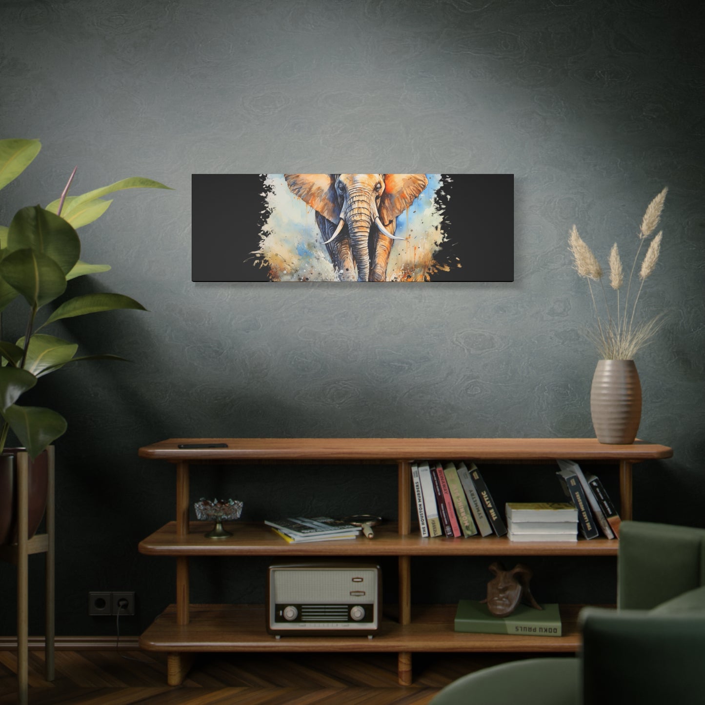 Matte Canvas, Stretched, 1.25" - Elephant