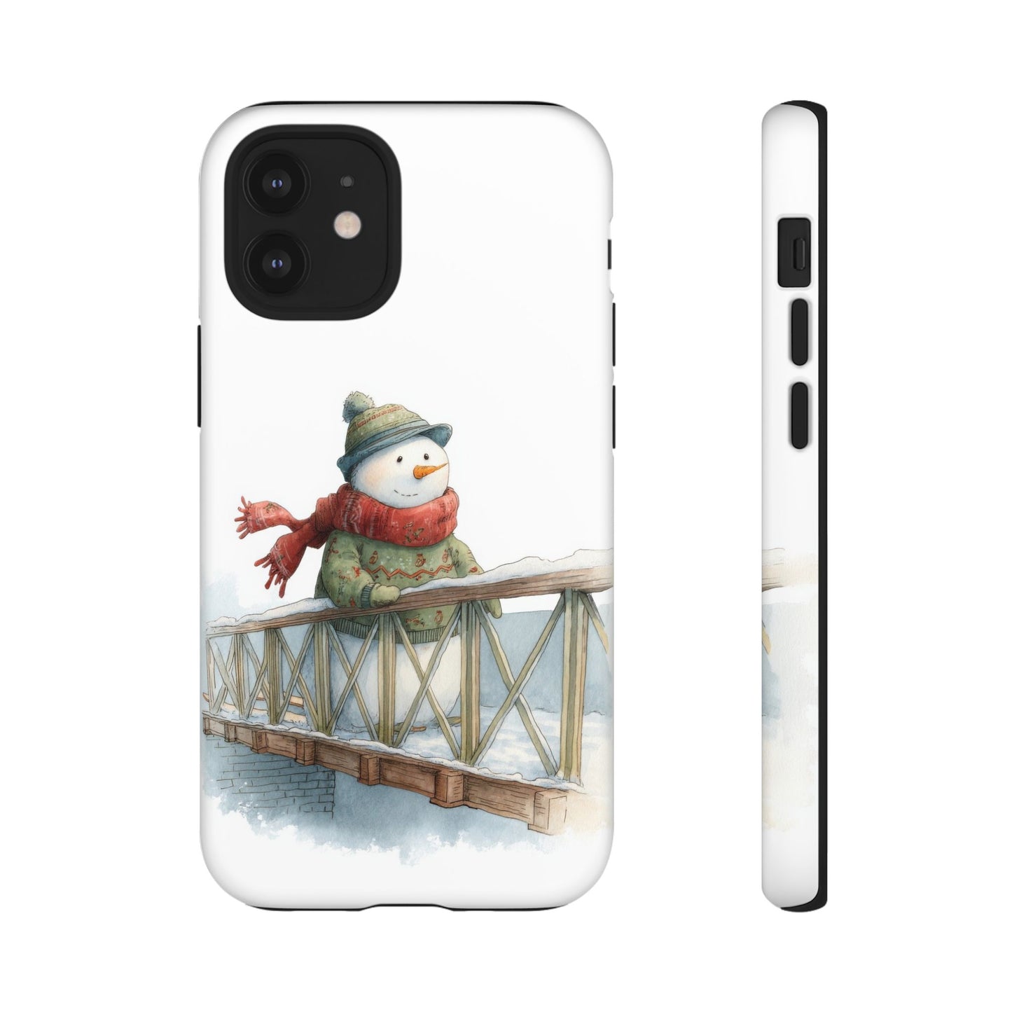 Snowman Phone Case – Winter Holiday Gift, Cute Snowman Design, Winter Accessories, Protective Phone Case, Unique Christmas Present