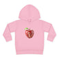 Cute Apple Toddler Pullover Fleece Hoodie - Cozy, Fun, Playful Kidswear, Perfect Gift for Birthdays, Play Dates, or Fall Outings
