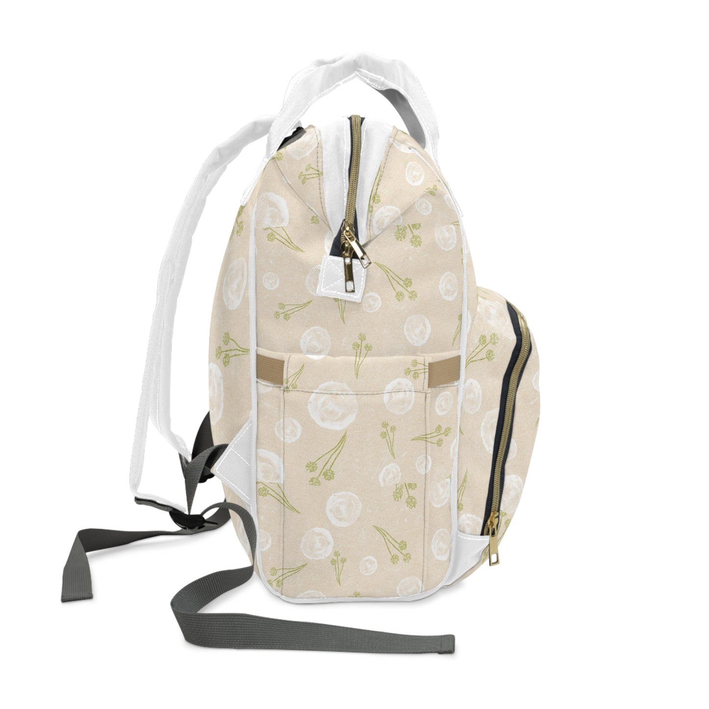 Stylish Floral Diaper Backpack - Modern Baby Bag, Functional Maternity Gift, Trendy Baby Shower Accessory, Travel-Friendly Diaper Bag, [...]