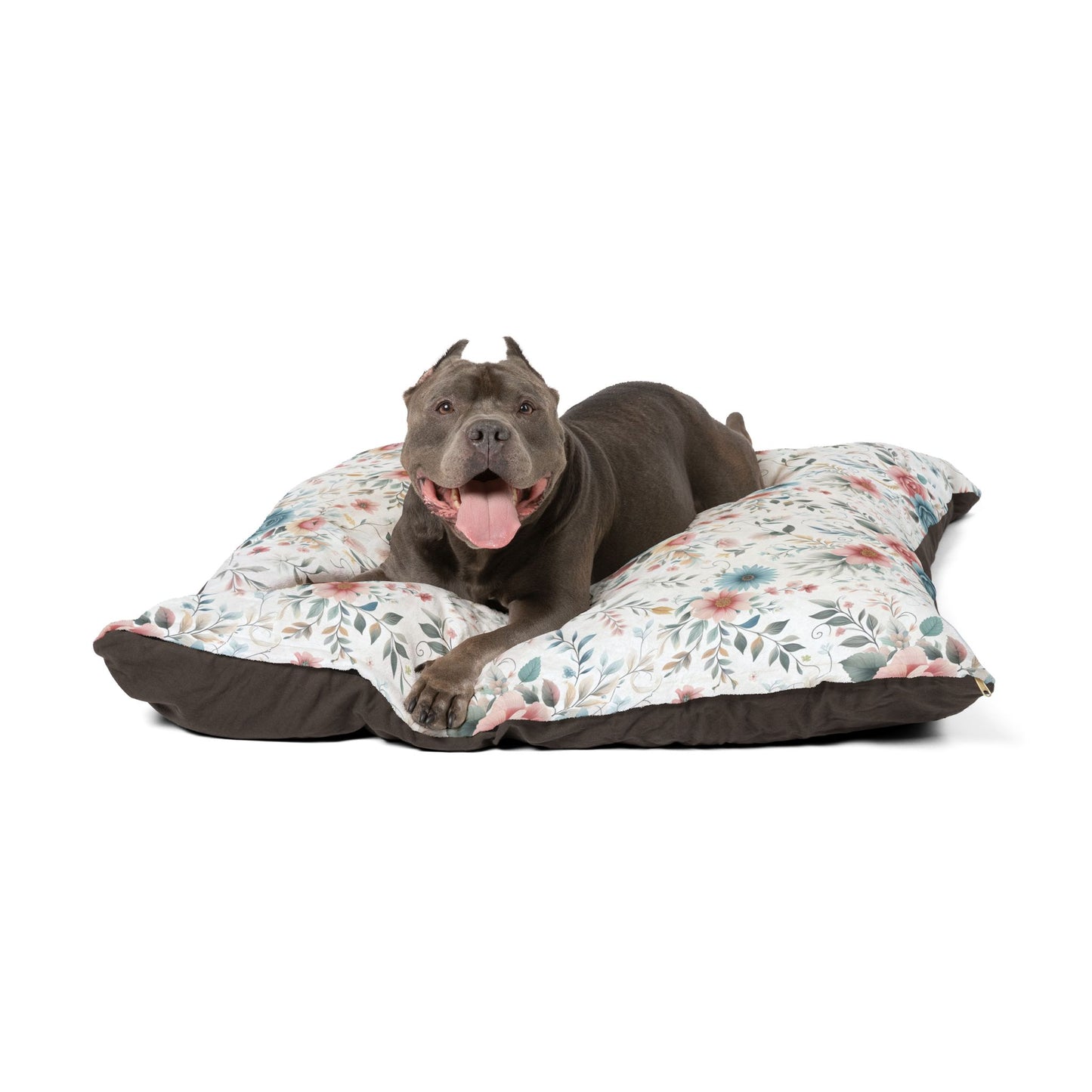 Floral Pet Bed - Cozy Furry Dog & Cat Bed, Decorative Cushion for Pets, Gift for Pet Lovers, Comfortable Pet Sleeping Pad
