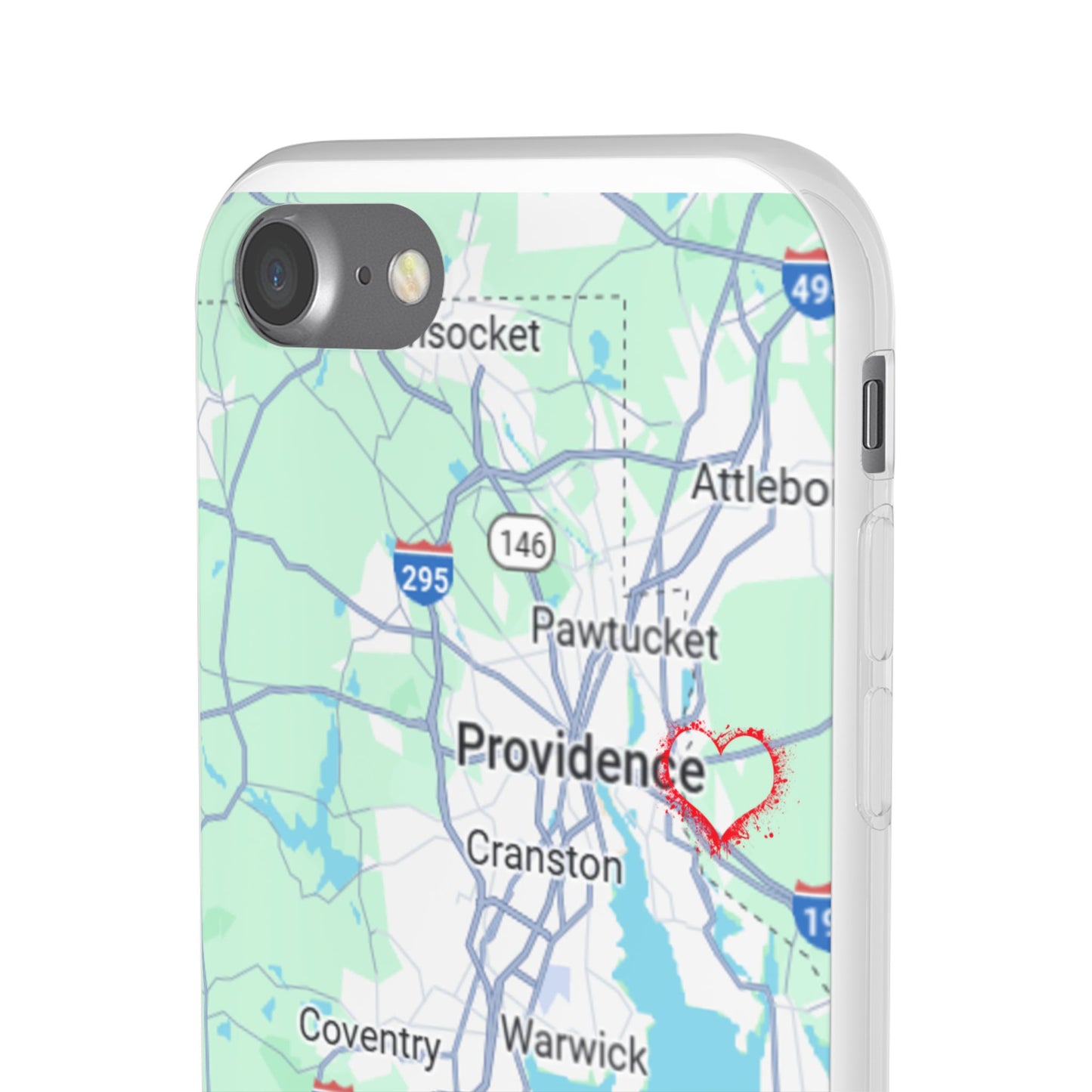 Providence Heart Map Phone Case - Custom Flexible Smartphone Protector, Gift for Her, Map Lover's Accessory, Personalized Case, Travel [...]