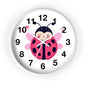 Cute Ladybug Wall Clock, Children's Room Decor, Playroom Wall Art, Birthday Gift, Nursery Timepiece