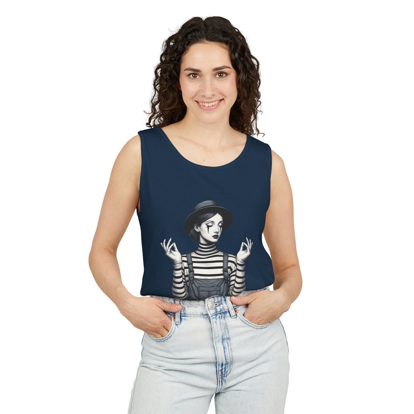 Bohemian Chic Tank Top with Artistic Print, Casual Summer Wear
