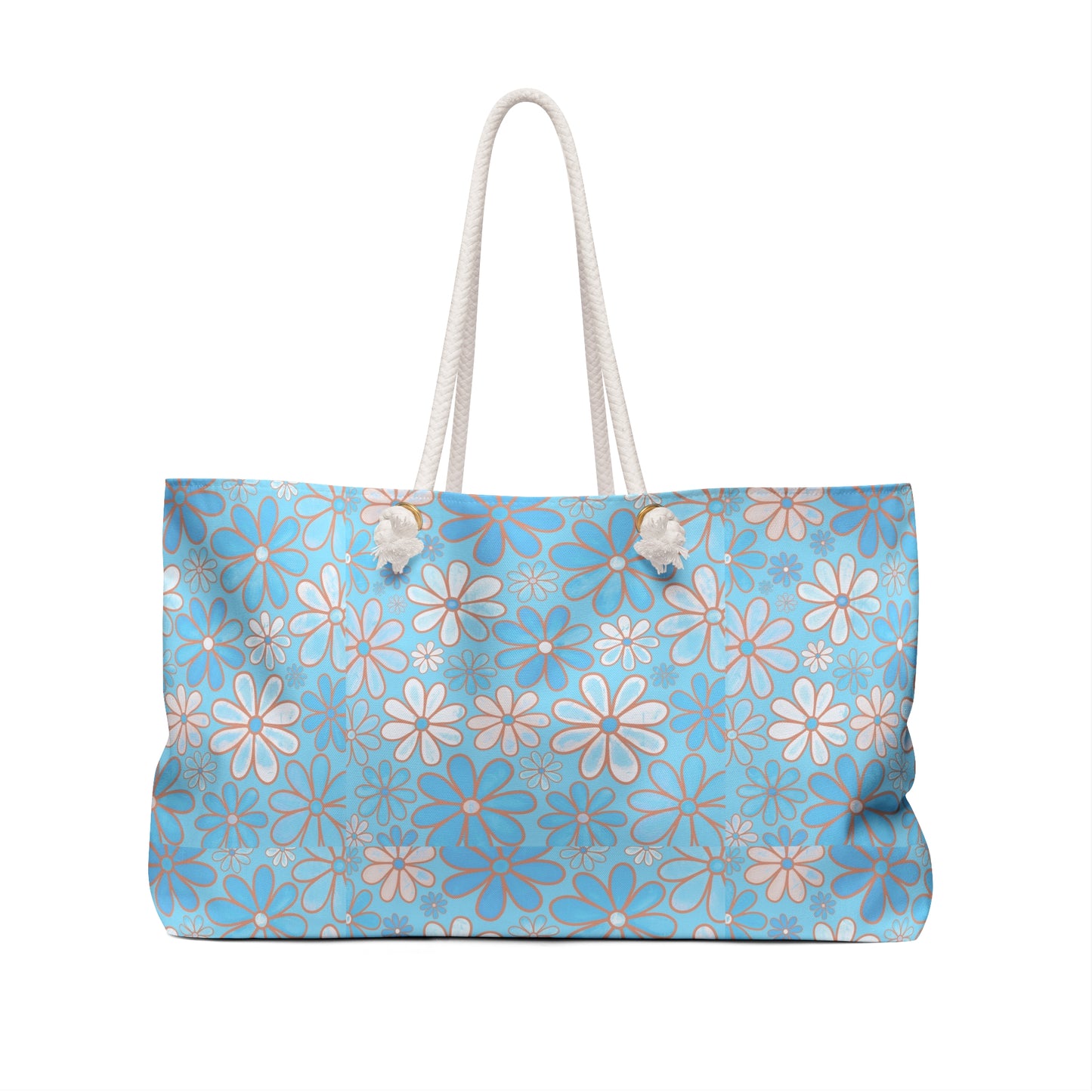 Floral Weekender Bag - Travel Tote, Stylish Beach Bag, Lightweight Overnight Bag, Weekend Getaway Essential, Floral Pattern Carryall