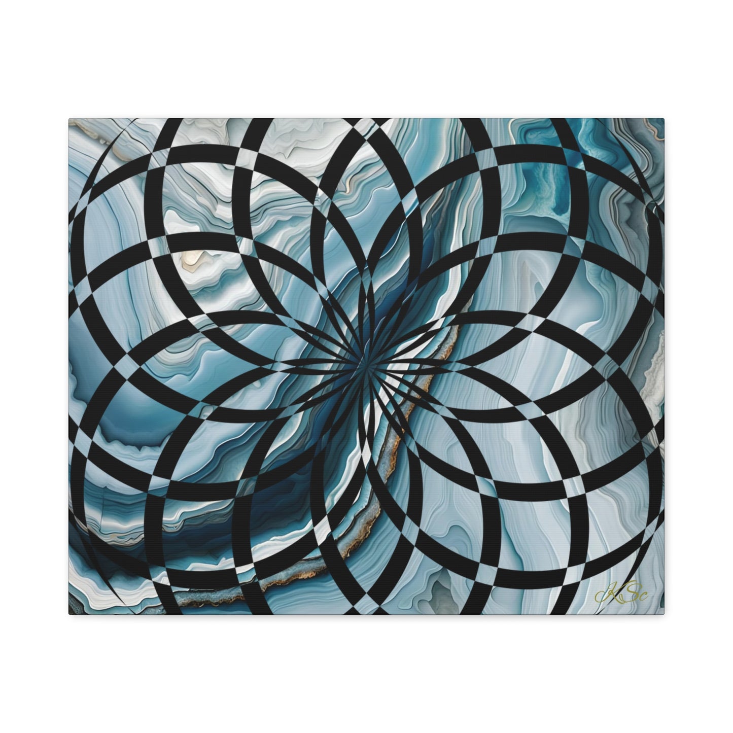 Abstract Geometric Art Canvas Print, Modern Wall