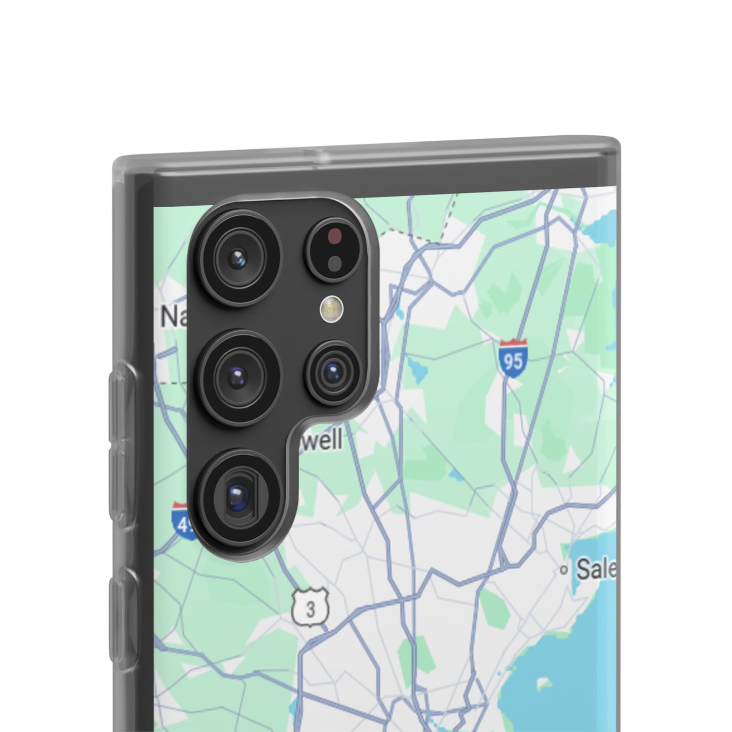 Boston Map Flexi Case for iPhone, Custom Location Phone Case, Unique Gift, Boston Heart Design, Travel Lover Accessory