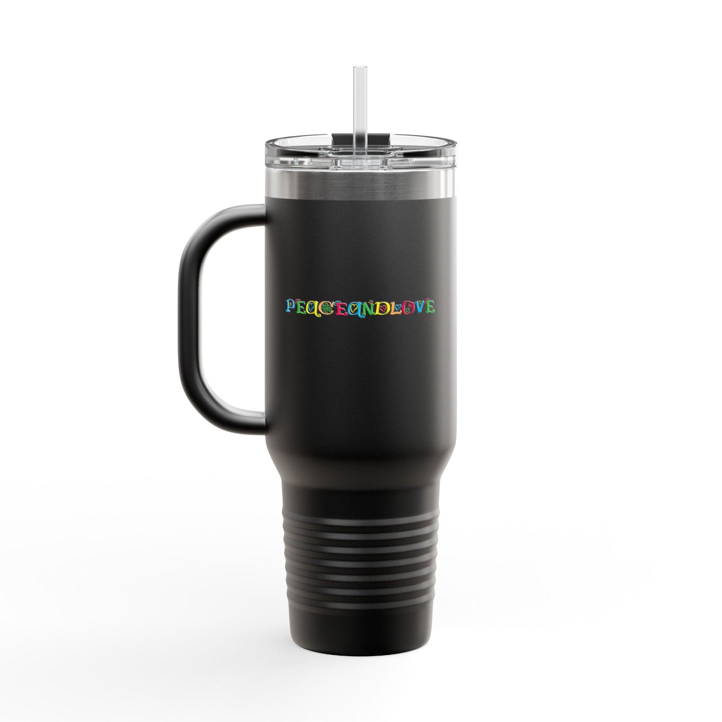 Rainbow Love Insulated Travel Mug, 40oz | Perfect Gift for Coffee Lovers | Eco-Friendly Drinkware | Travel Companion | Summer Vacation