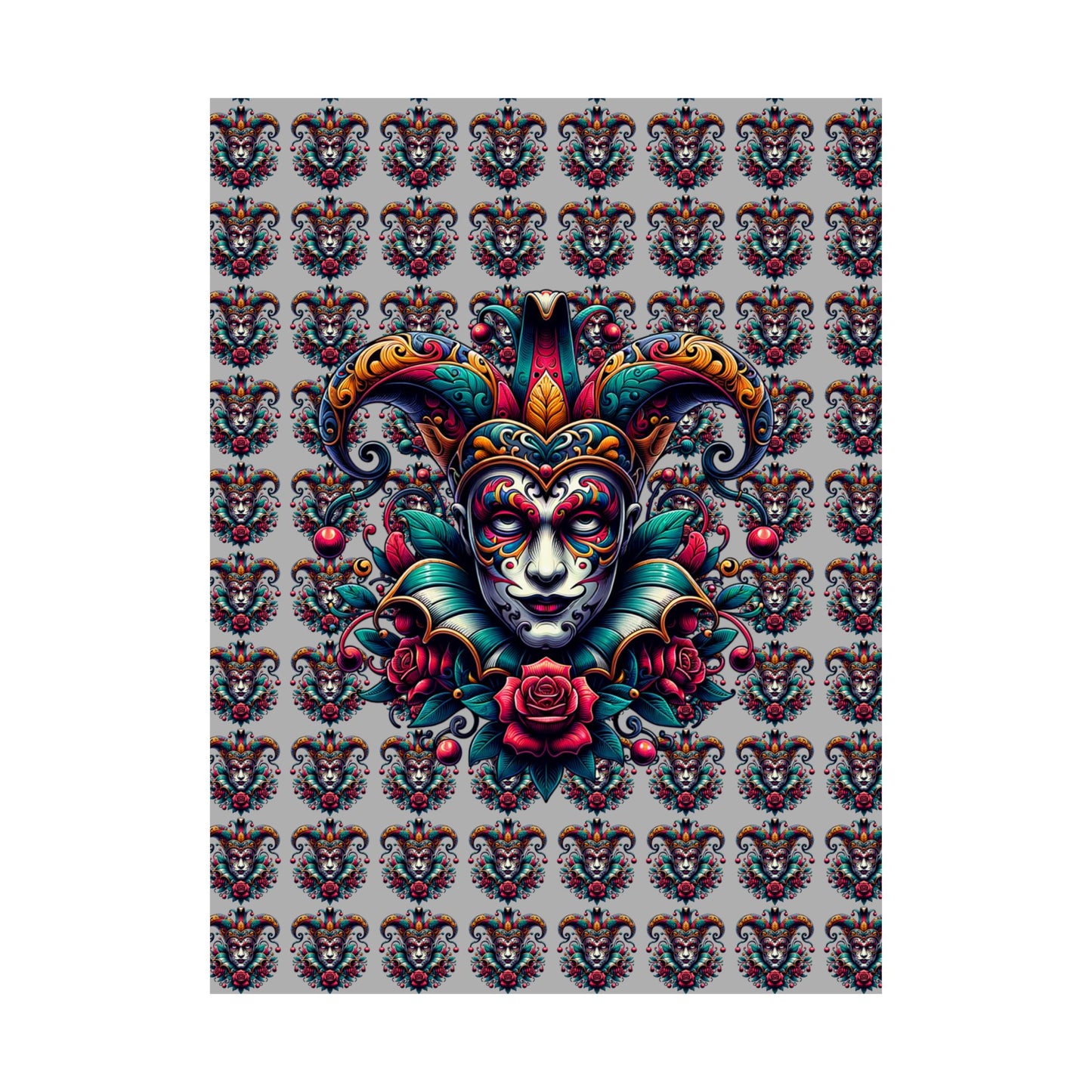 Vibrant Masquerade Wall Art, Bohemian Home Decor, Unique Gift