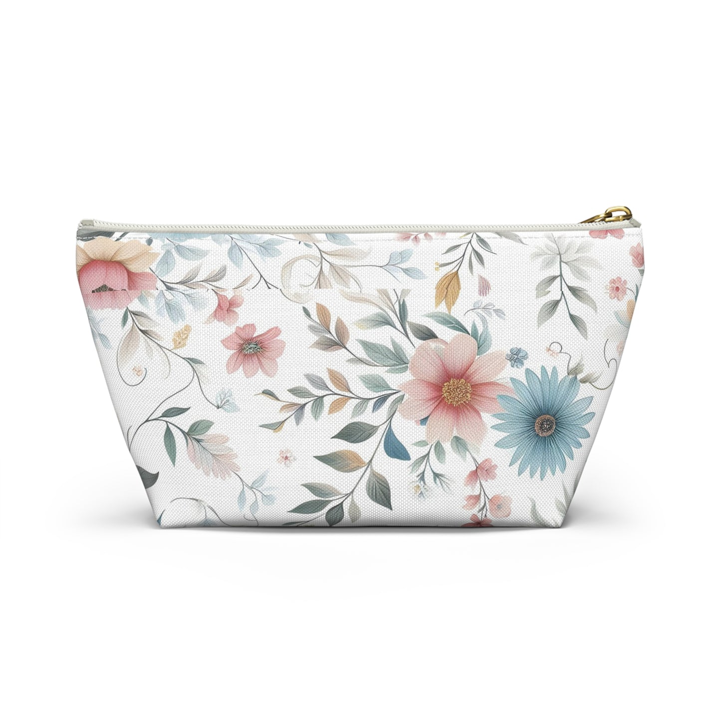 Floral Accessory Pouch, Makeup Bag, Cosmetic Case, Travel Organizer, Gift for Her, Floral Print Pouch