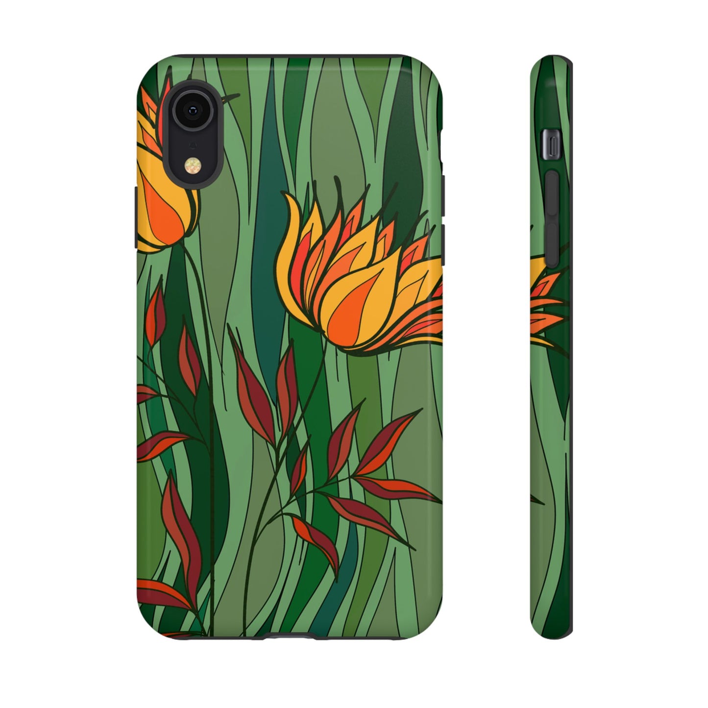 Vibrant Floral Phone Case, Nature-Inspired Tough Case, Eco-Friendly Cover, Unique Gift for Nature Lovers, Spring Decor
