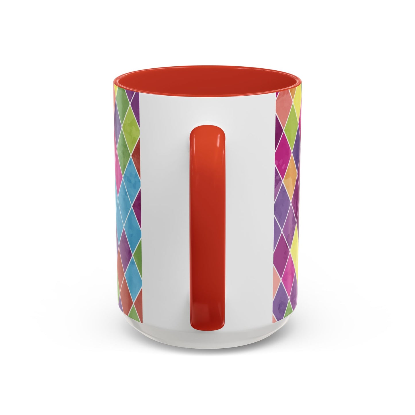 Colorful Diamond Pattern Coffee Mug, Coffee Lover Gift, Bright Kitchen Decor, Artistic Mug, Vibrant Drinkware