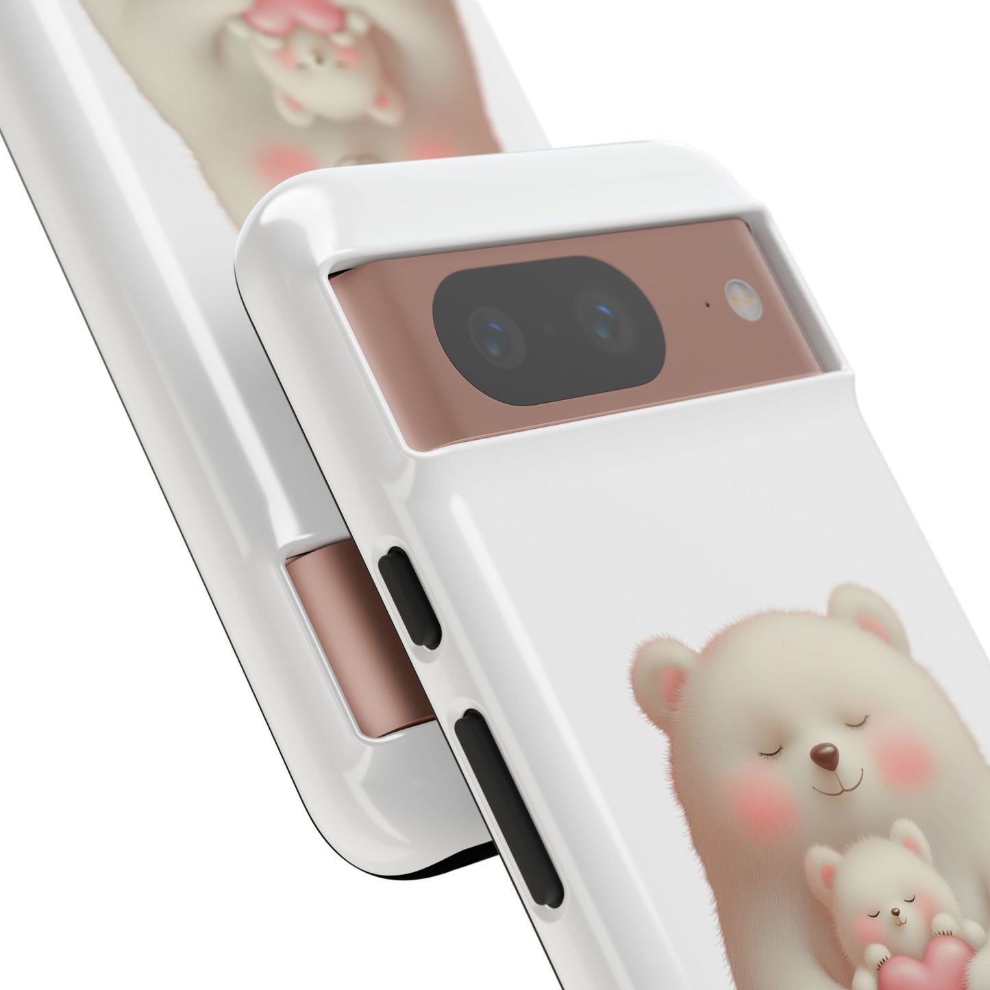 Cute Bear Phone Case, Tough Cases, Animal Lover Gift, Kids Accessories, Mother’s Day, Heartwarming Design