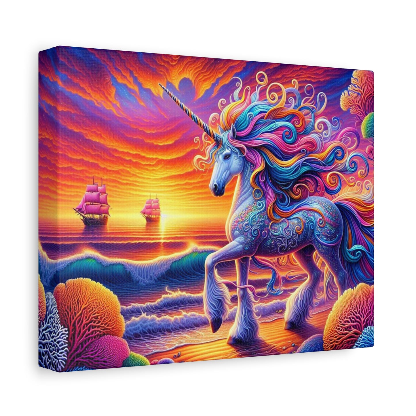 Matte Canvas, Stretched, 1.25"  Unicorn