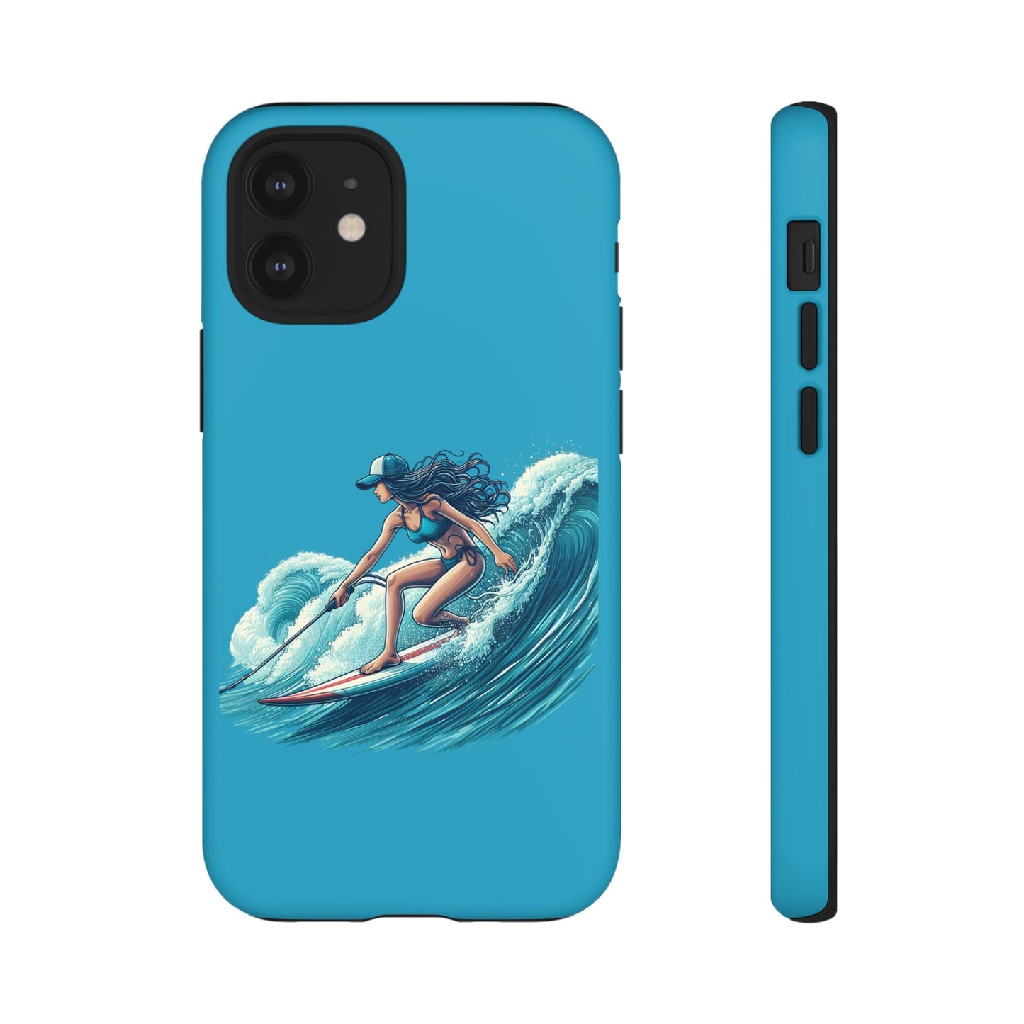 Surfing Phone Case, Coastal Vibes Phone Cover, Tough Cases for Beach Lovers, Ocean Art Phone Accessories, Summer Gift Idea