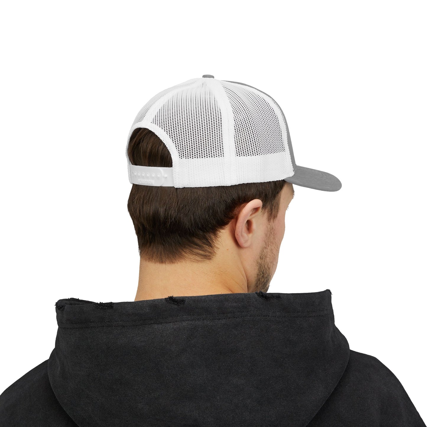 Don’t Look Back Snapback Trucker Cap — Retro Rainbow Embroidered Hat
