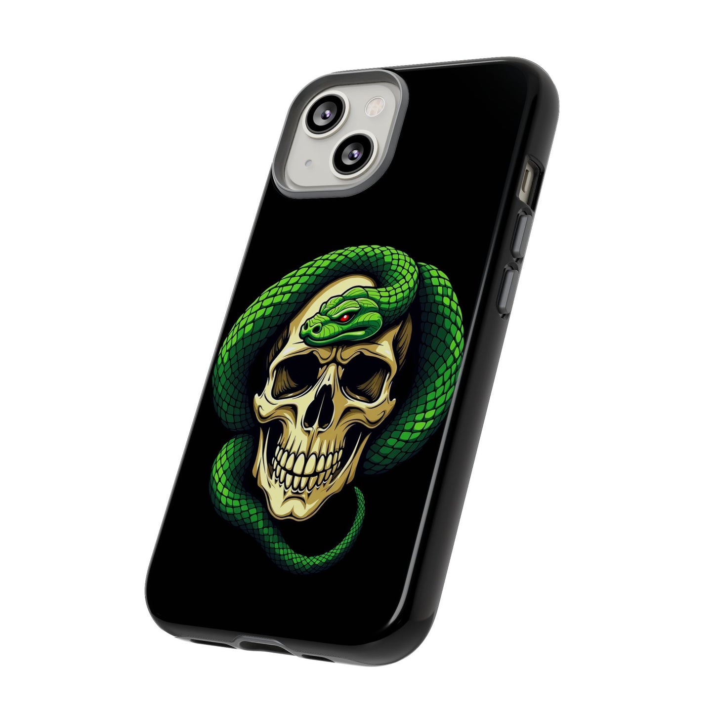Skull & Snake Phone Case | Tough Cases, Protective Cover, Edgy Phone Accessories, Gothic Gift, Halloween Decor