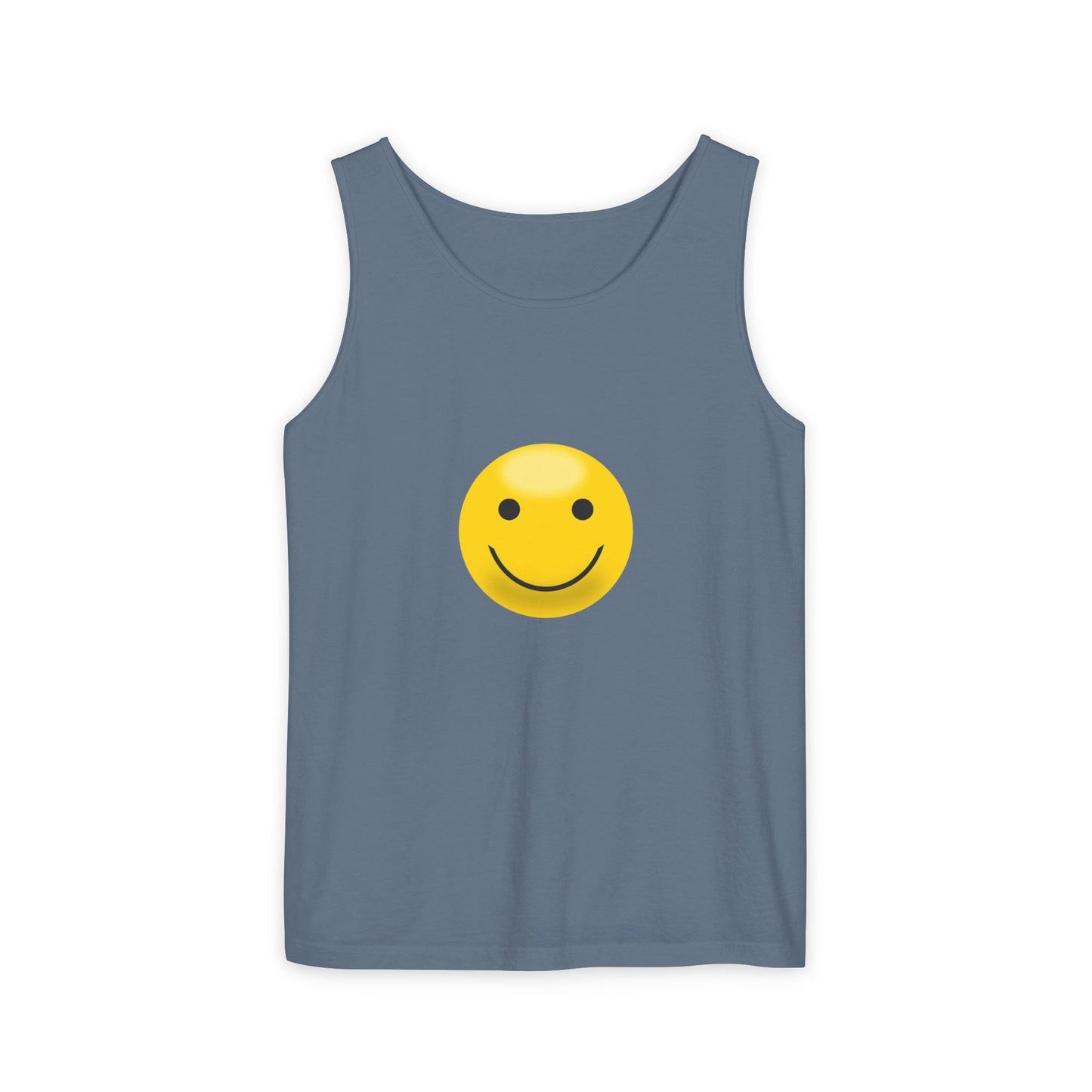 Smiley Face Tank Top, Summer Shirt, Casual Wear, Beach Outing, Gift for Friends, Positive Vibes Apparel