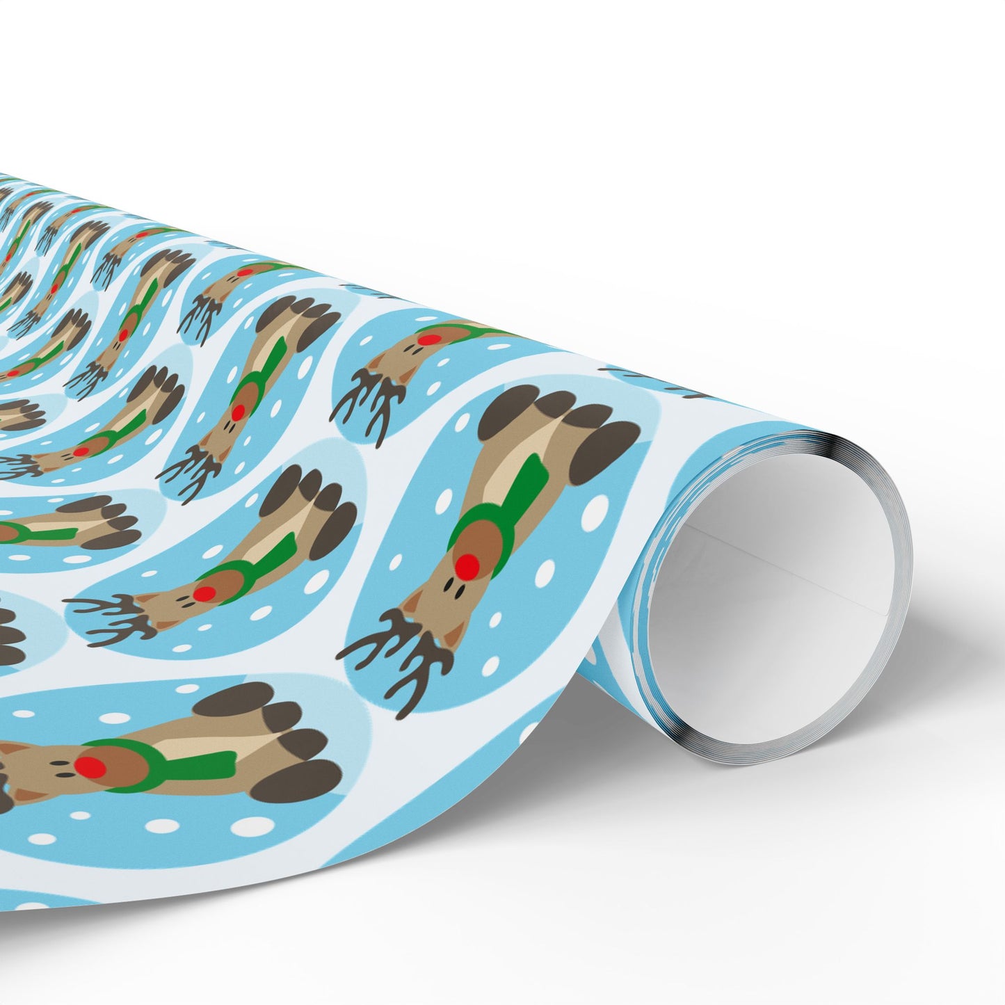 Wrapping Paper — Cheerful Reindeer Pattern Holiday Gift Wrap