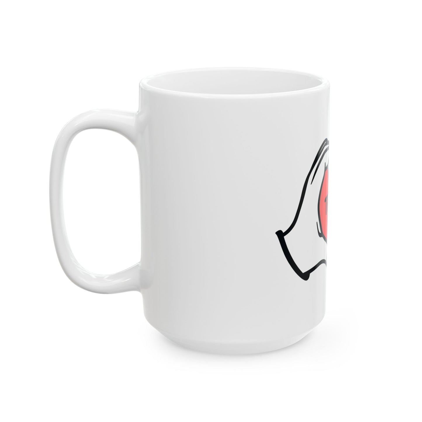 Thank You Heart Ceramic Mug — Appreciation Gift Coffee Cup (11oz & 15oz)