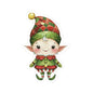 Adorable Christmas Elf Kiss-Cut Stickers, Holiday Decor, Cute Gift for Kids, Laptop or Planner Stickers, Fun Christmas Crafts